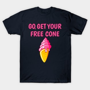 Get Your Free Cone Ice Cream Lover T-Shirt